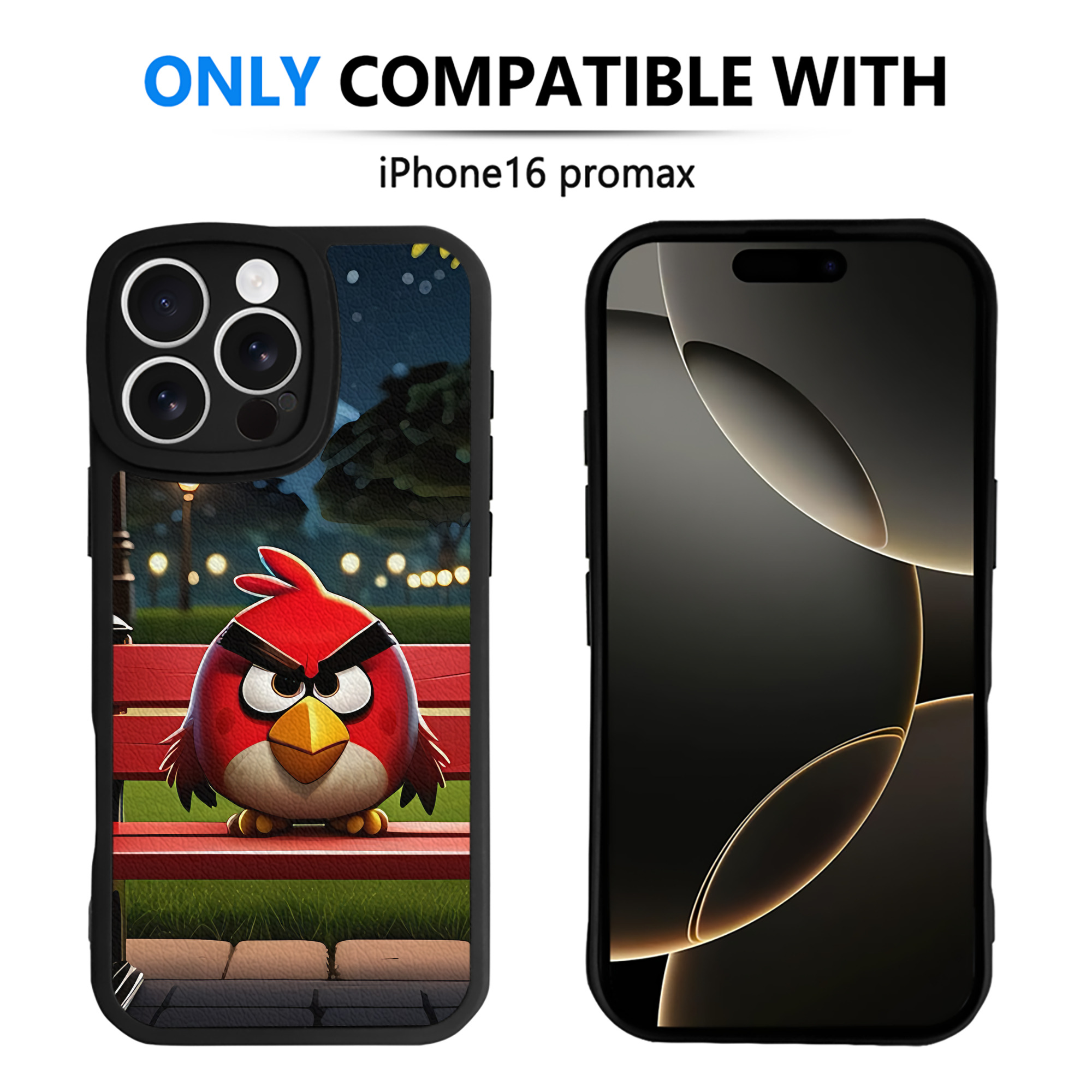 （画像用） Angry Birds アングリーバード 【iPhone 16シリーズ対応】シリコンスマホケース（レザー調） 材質：シリコン